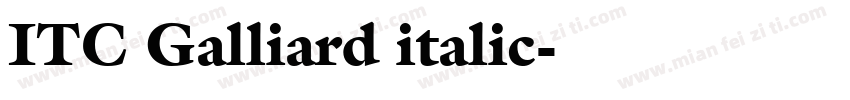 ITC Galliard italic字体转换